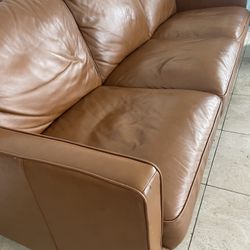 LEATHER SOFA COFFEE TABLE DINING TABLE WITH CHAIRS