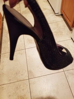 Studded slingback heels