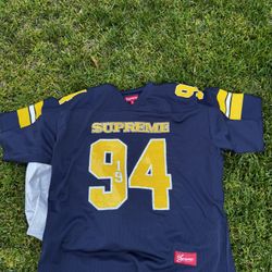 Supreme Sequin Football Jersey Navy