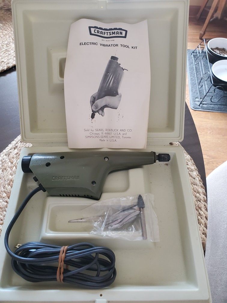 Vintage 1969 Sears Craftsman Electric Vibrator Tool Kit Vibration