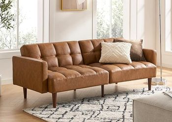 mopio 76.4" Futon Sofa Bed, Couch, Loveseat, Sleeper Sofa, Mid Century Modern Futon Couch, Sofa
