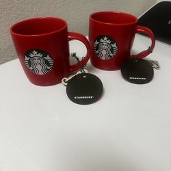 2 Starbucks cups ceramic NEW