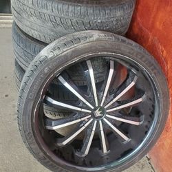 4 newly tires and rims