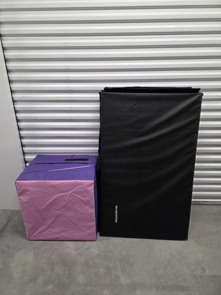 Gymnastics Mats Bundle - Tumbling Mat And Cheese Wedge Mat