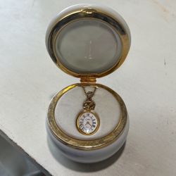 Necklace Watch In Trinket Box 