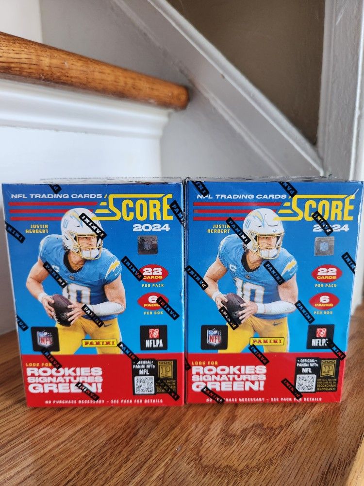 2 Blaster Boxes 2024 PANINI SCORE FOOTBALL Trading Cards. Sealed .