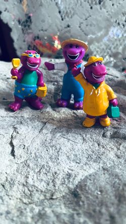 Vintage Barney The Dinosaur PVC Figurines