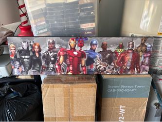 Marvel comics Iron Man Spider Man Captain America Poster