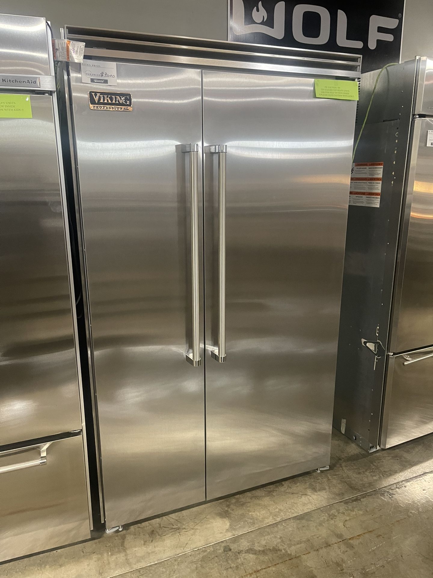 VIKING 48 INCH WIDE BUILT IN REFRIGERATOR