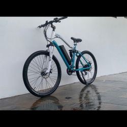 Electric Bicycle E-Bike Blue White
