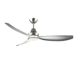 Levanto 52 in Integrated LED Indoor/Outdoor Brushed Nickel Ceiling Fan with Light Kit NEW