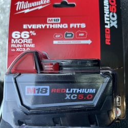 Milwaukee M18 Red Lithium XC 5.0