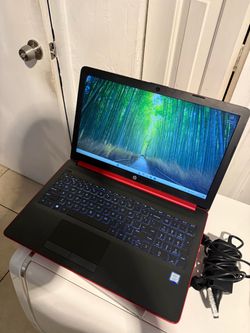 Laptop computer hp red 15 core i7 pretty fast