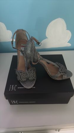 Silver butterfly high heel