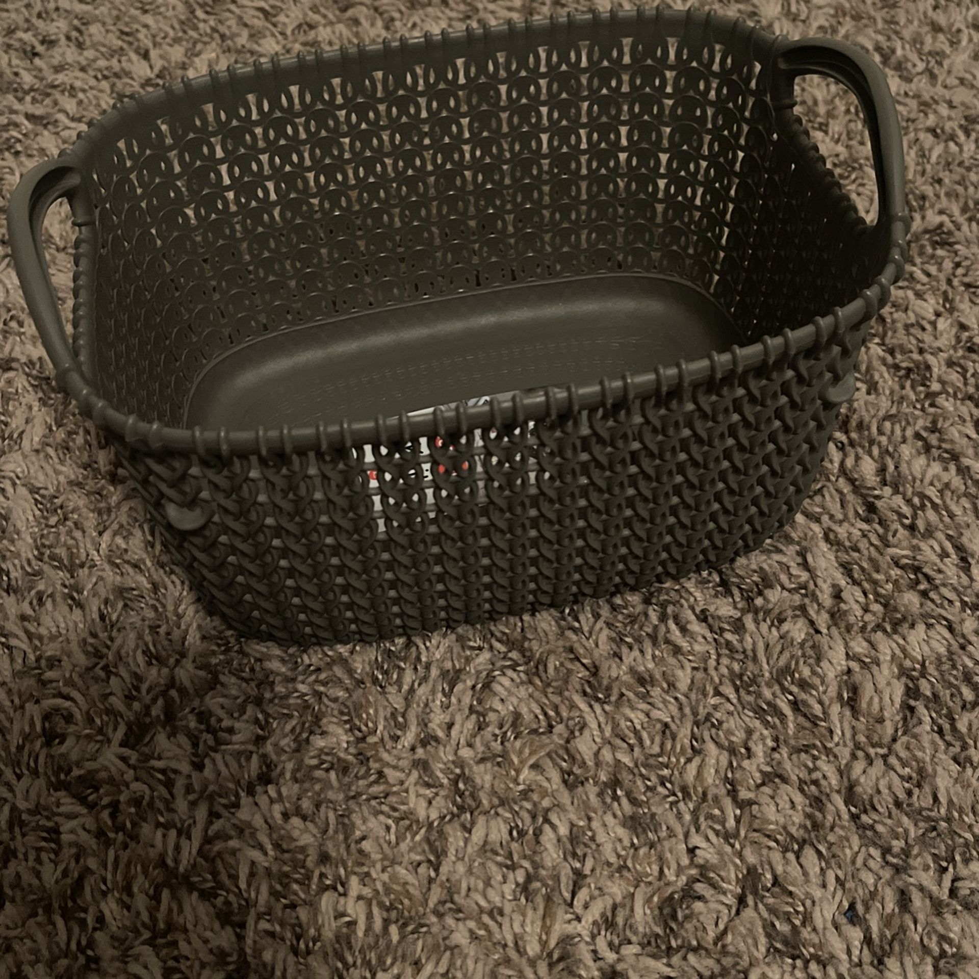 Grey Knit Collection Basket