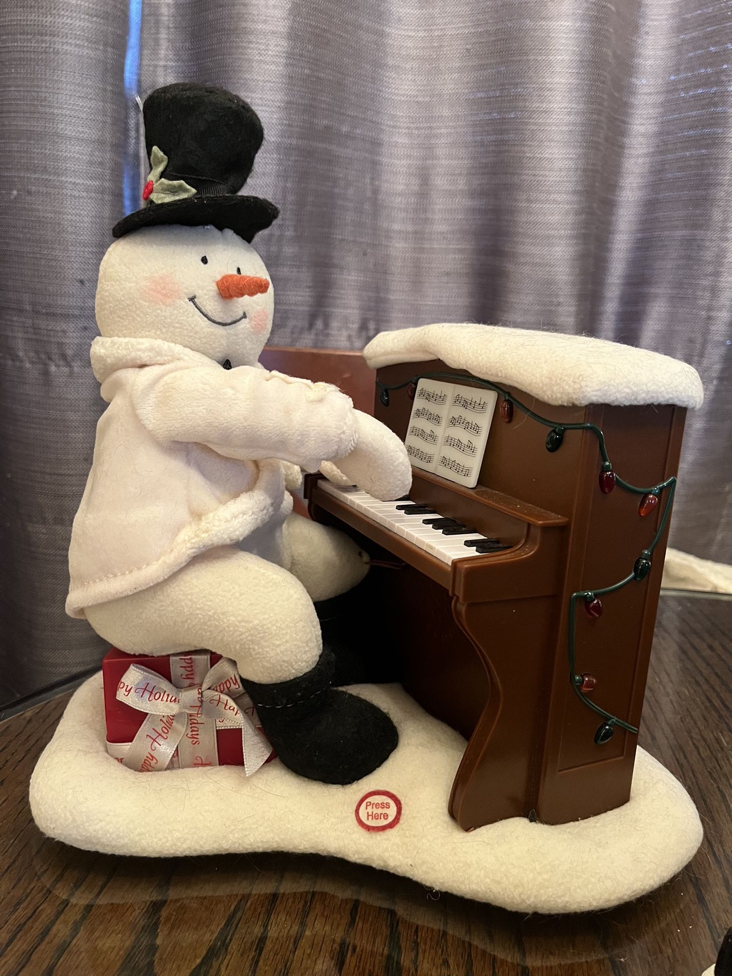 Vintage Hallmark Snowman Playing Piano