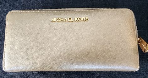 Michael Kors Gold Metallic Clutch - LIKE NEW