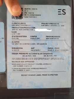 Single French door impact