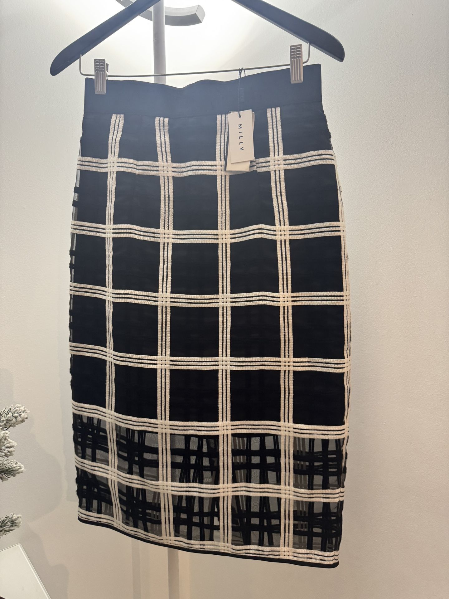 Milly Black Sheer Skirt - Size 6
