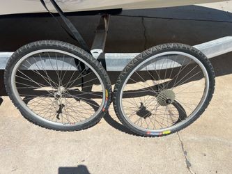 26” X /Weinmann bicycle rims with tires