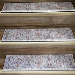 Non Slip Stair Treads for Wooden Steps 15PCS - 8"x30" Indoor Safety Carpet, Edging Mats