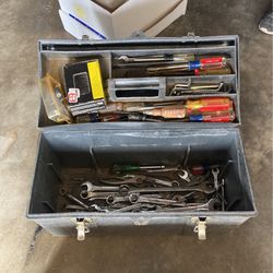 Tool Box With Tools And Wrenches