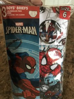 Size 6 unopened Spider-Man boys briefs