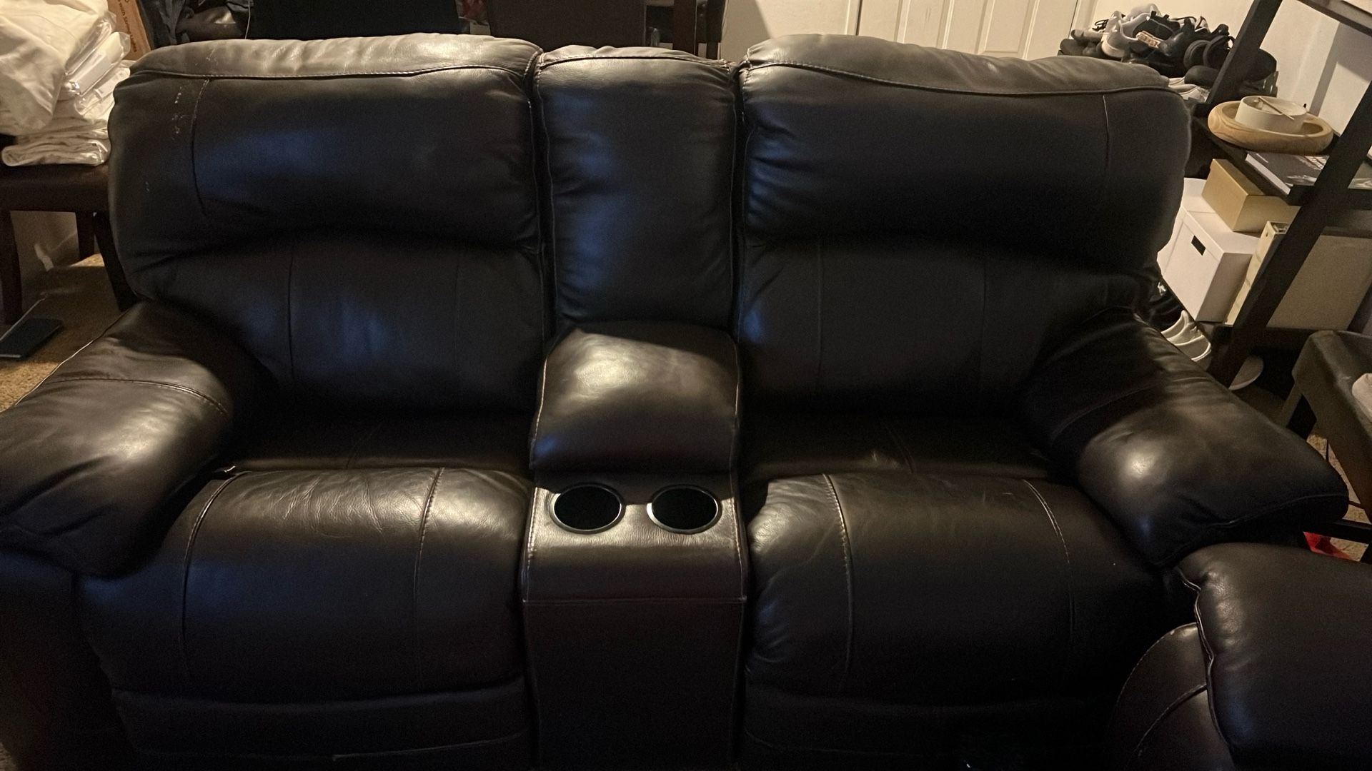 2 Recliner Sofas With Cup holders
