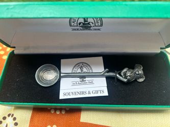 Pewter Koala Bear Souvenier Spoon + Australia Dish Towel