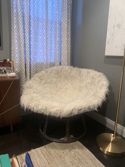 Rattan Papasan Chair w/ Cushion