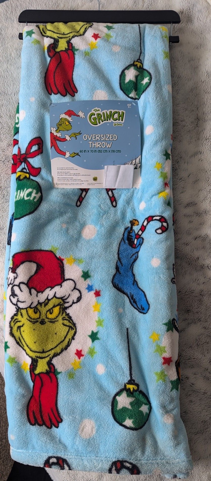 Christmas Grinch Over Sized Blanket