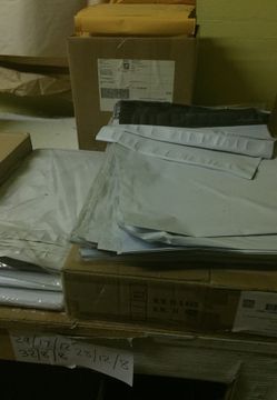 white shurtuff adhesive plastic mailers - 3 sizes- 1000+ quantity
