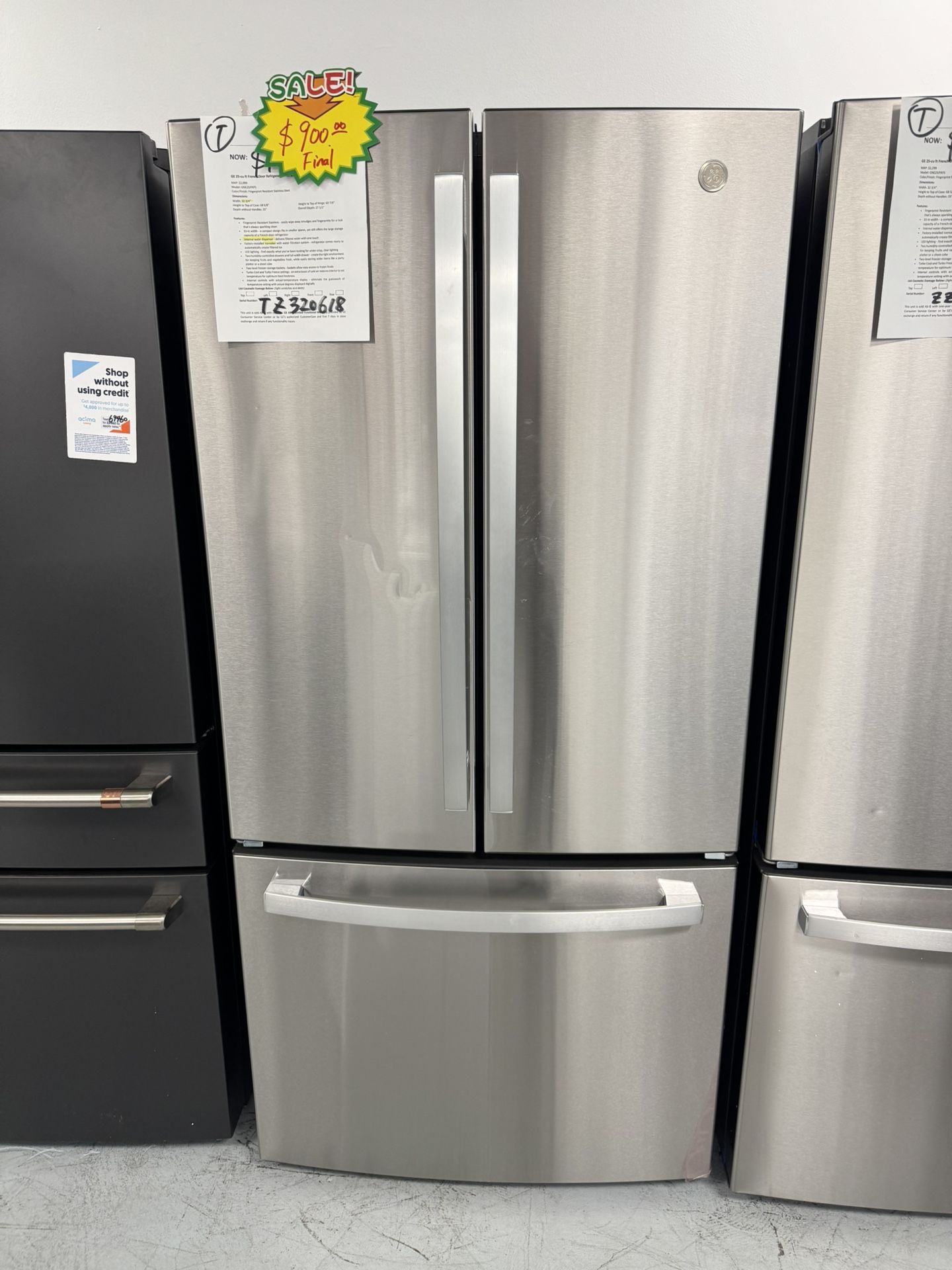 33 Inches Wide French Door Refrigerator With Internal Water And Ice