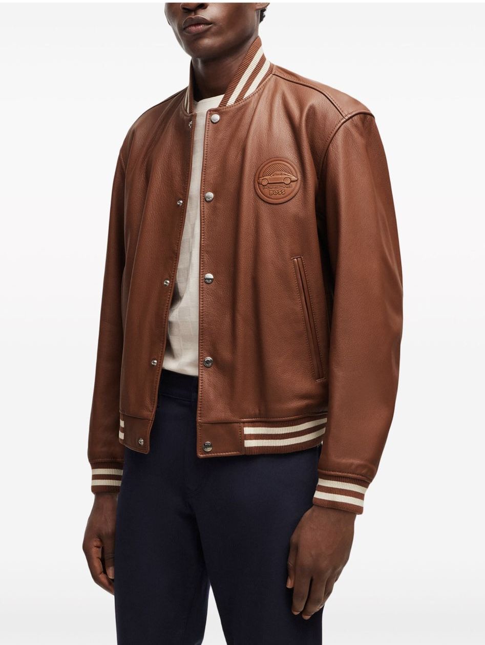 PORSCHE X BOSS LEATHER JACKET WITH SPECIAL BRANDING