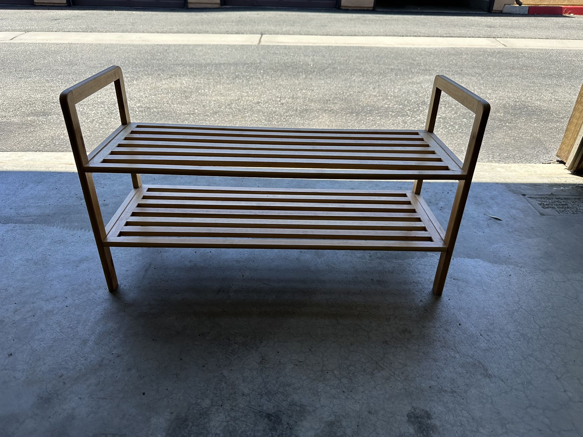 Small wooden shoe rack
