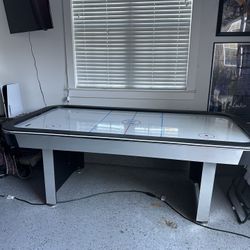 Air  Hockey Table, have a little spill on the top. but works well. 