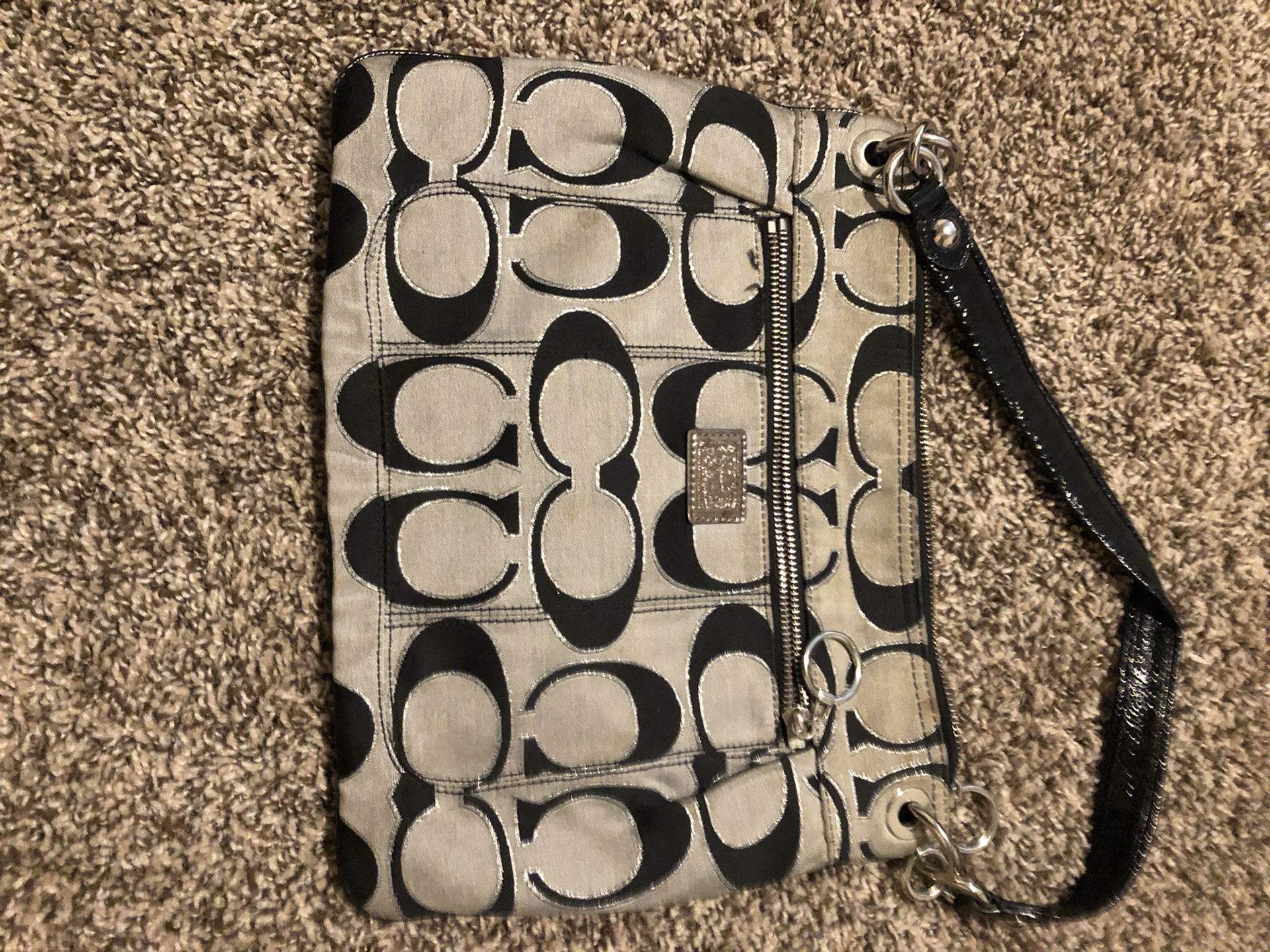 Black & Silver Coach Purse