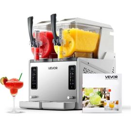 VEVOR Slushie Machine, 3L/100oz x 2 Tank Slushy Machine for Home, No Ice Needed Frozen Drink Maker, Margarita Maker with Self-Cleaning, for Frozen Mar