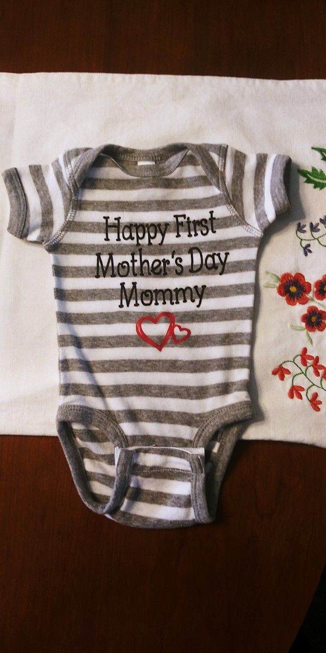 Baby Unisex HAPPY FIRST MOTHER'S DAY MOMMY Bodysuit Size Newborn