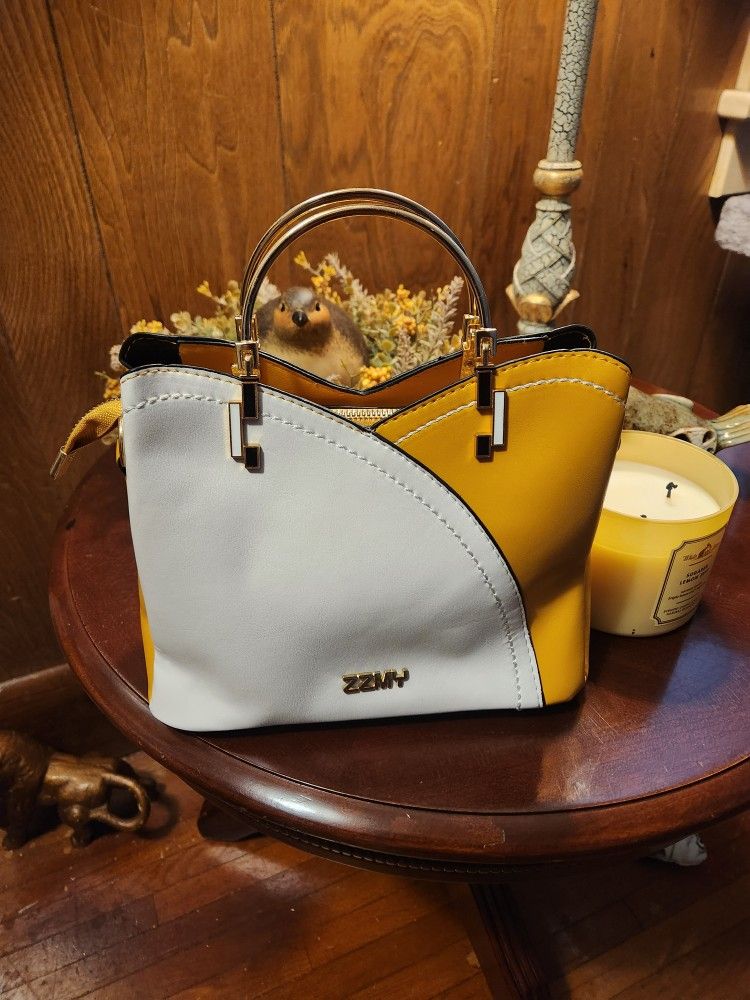 Women's Yellow / White Handbag