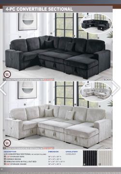 Sectional with pullout sleep