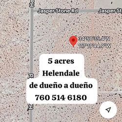 Terreno De Venta En Helendale 5 Acres Dueño A Dueño 