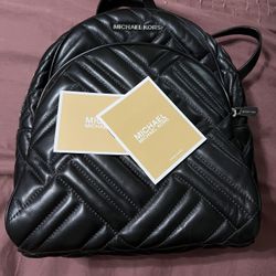 Black Padded Michael Kors Backpack