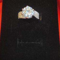 Silver Ring With Moissanite 5ct