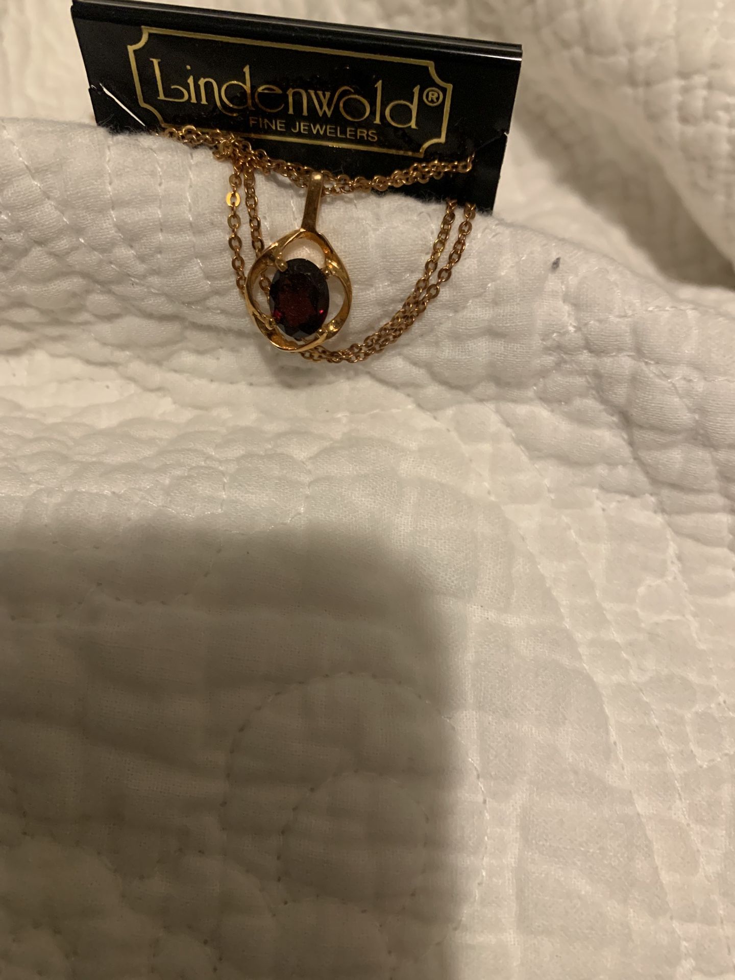 Lindenwold find jewelers 14 karat gold ruby necklace