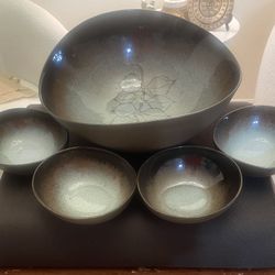 Peter Pots Large Bowl with 4 side bowls