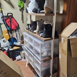 2 Nathan James - 4 shelf White/Wood Ladder Shelf