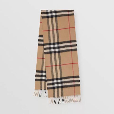 100% authentic Burberry The Classic Check Cashmere Scarf - Unisex
