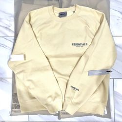 Fear of God Essentials Crewneck Sweatshirt Cream Size XL  
