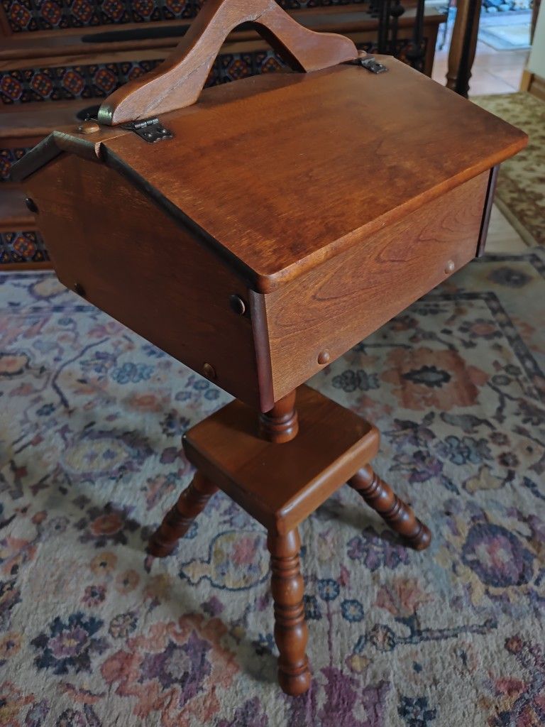 Vintage Wood Sewing Box